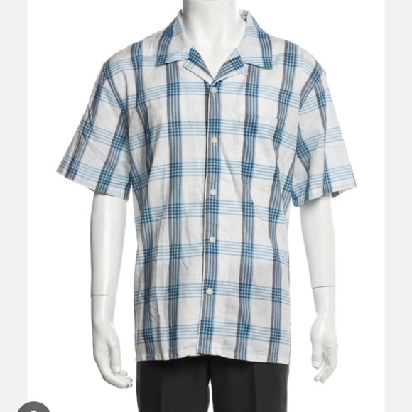 Outerknown Plaid  Short Sleeve button down shirt Size Medium - Picture 1 of 6